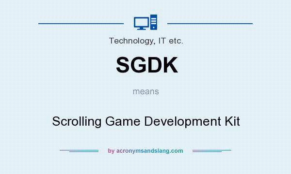What does SGDK mean? It stands for Scrolling Game Development Kit