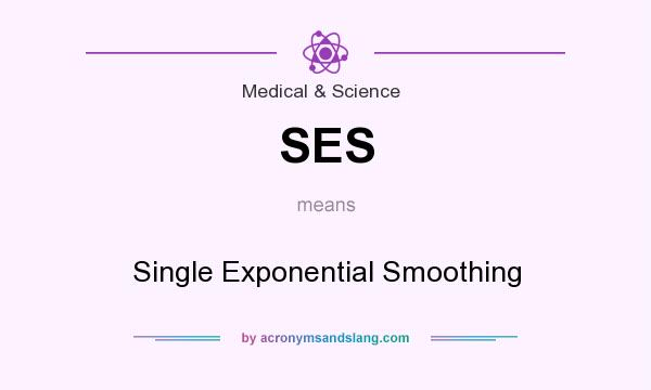 What does SES mean? It stands for Single Exponential Smoothing