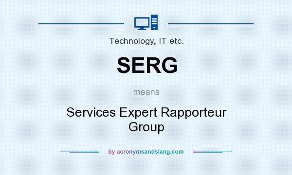 What does SERG mean? It stands for Services Expert Rapporteur Group