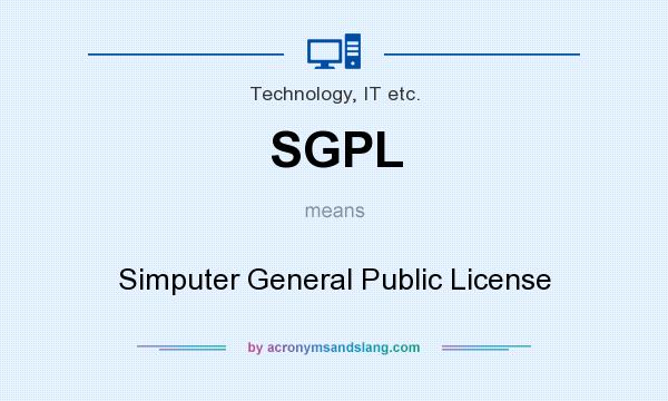 What does SGPL mean? It stands for Simputer General Public License