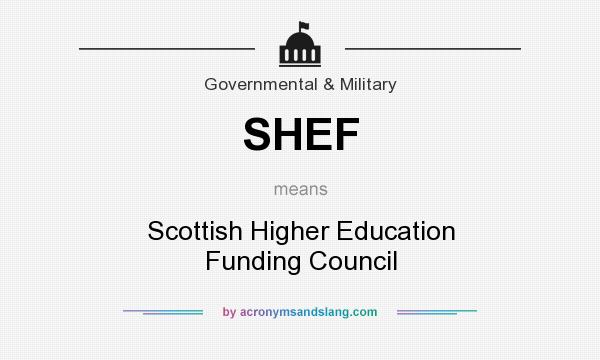 What does SHEF mean? It stands for Scottish Higher Education Funding Council