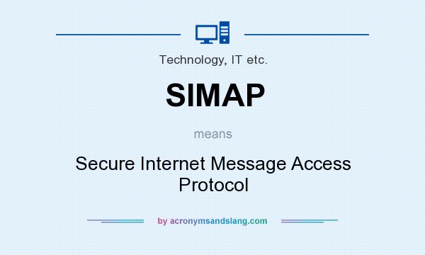 What does SIMAP mean? It stands for Secure Internet Message Access Protocol