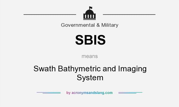 What does SBIS mean? It stands for Swath Bathymetric and Imaging System