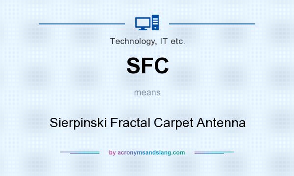 What does SFC mean? It stands for Sierpinski Fractal Carpet Antenna