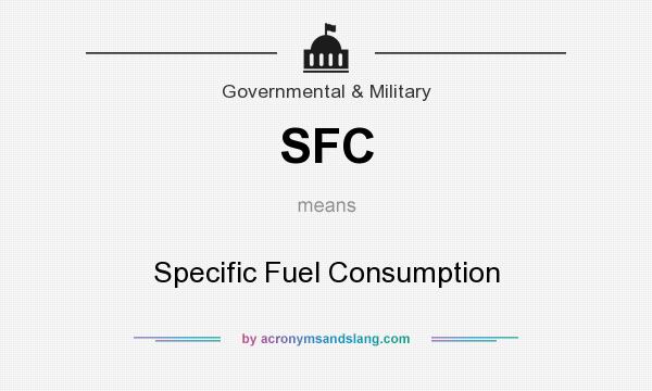 What does SFC mean? It stands for Specific Fuel Consumption