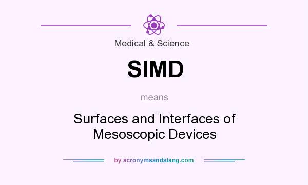 What does SIMD mean? It stands for Surfaces and Interfaces of Mesoscopic Devices