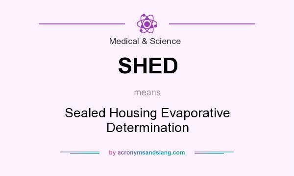 What does SHED mean? It stands for Sealed Housing Evaporative Determination