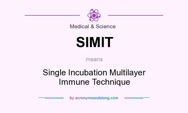 What does SIMIT mean? It stands for Single Incubation Multilayer Immune Technique