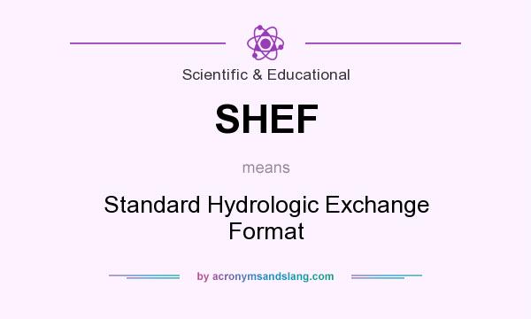 What does SHEF mean? It stands for Standard Hydrologic Exchange Format