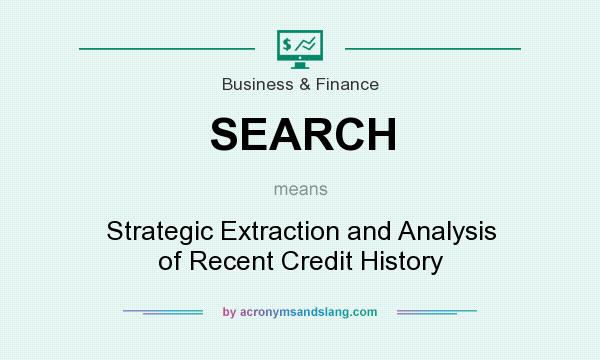 What does SEARCH mean? It stands for Strategic Extraction and Analysis of Recent Credit History