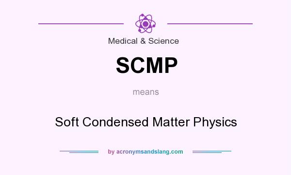 What does SCMP mean? It stands for Soft Condensed Matter Physics