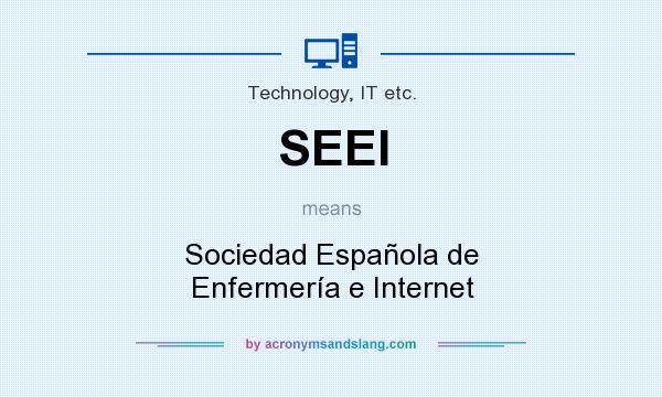 What does SEEI mean? It stands for Sociedad Española de Enfermería e Internet