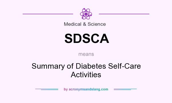 What does SDSCA mean? It stands for Summary of Diabetes Self-Care Activities