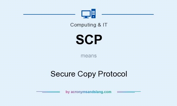 What does SCP mean? It stands for Secure Copy Protocol