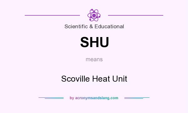 What does SHU mean? It stands for Scoville Heat Unit