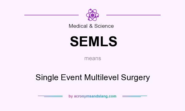 What does SEMLS mean? It stands for Single Event Multilevel Surgery