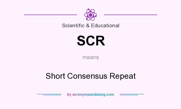 What does SCR mean? It stands for Short Consensus Repeat