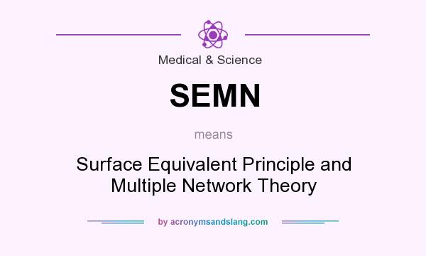 What does SEMN mean? It stands for Surface Equivalent Principle and Multiple Network Theory