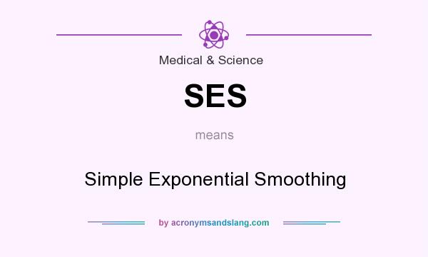 What does SES mean? It stands for Simple Exponential Smoothing