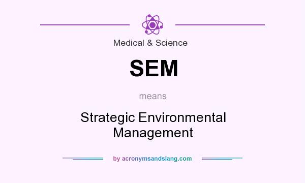 What does SEM mean? It stands for Strategic Environmental Management