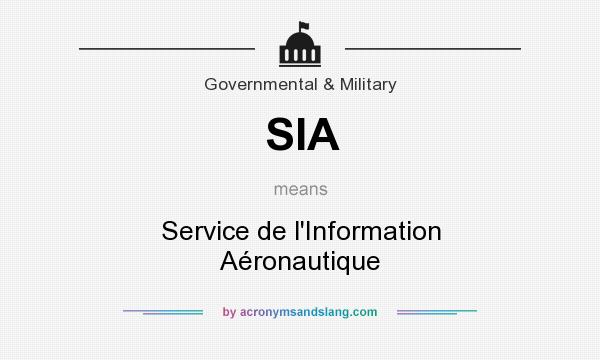 What does SIA mean? It stands for Service de l`Information Aéronautique