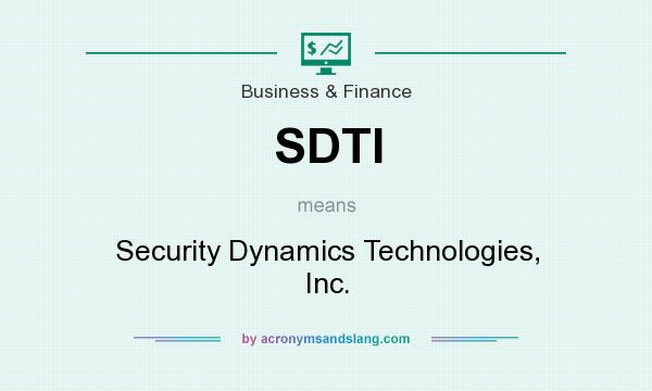 What does SDTI mean? It stands for Security Dynamics Technologies, Inc.