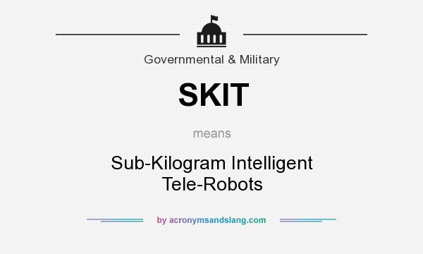 What does SKIT mean? It stands for Sub-Kilogram Intelligent Tele-Robots