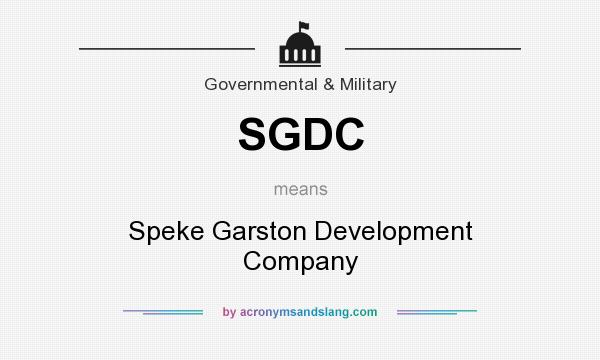What does SGDC mean? It stands for Speke Garston Development Company
