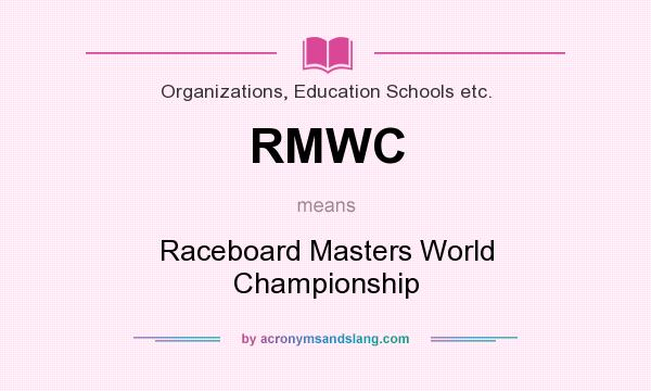 What does RMWC mean? It stands for Raceboard Masters World Championship