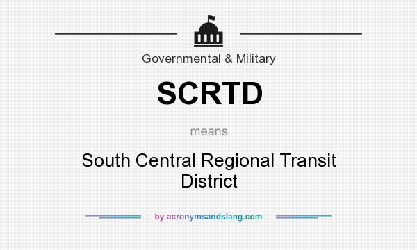 What does SCRTD mean? It stands for South Central Regional Transit District