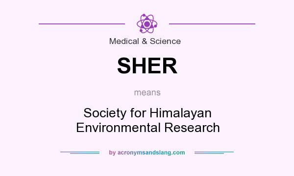 What does SHER mean? It stands for Society for Himalayan Environmental Research