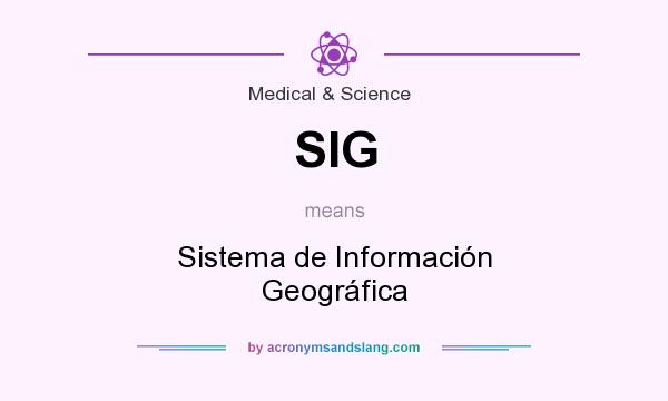 What does SIG mean? It stands for Sistema de Información Geográfica