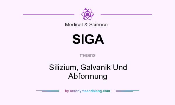 What does SIGA mean? It stands for Silizium, Galvanik Und Abformung