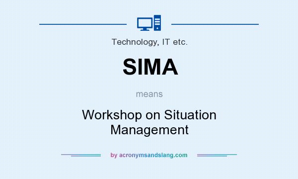 What does SIMA mean? It stands for Workshop on Situation Management
