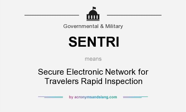 What does SENTRI mean? It stands for Secure Electronic Network for Travelers Rapid Inspection
