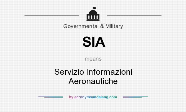 What does SIA mean? It stands for Servizio Informazioni Aeronautiche
