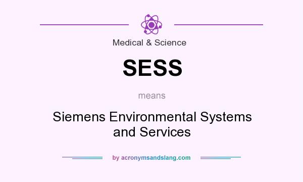 What does SESS mean? It stands for Siemens Environmental Systems and Services