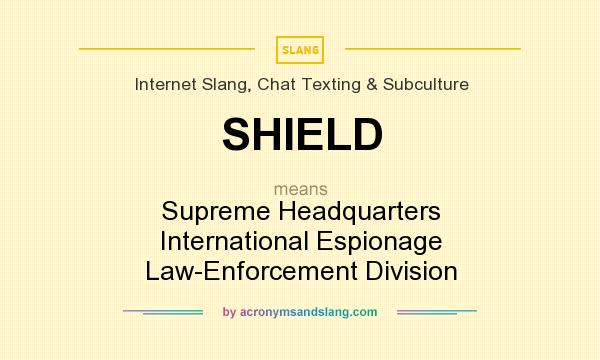 What does SHIELD mean? It stands for Supreme Headquarters International Espionage Law-Enforcement Division
