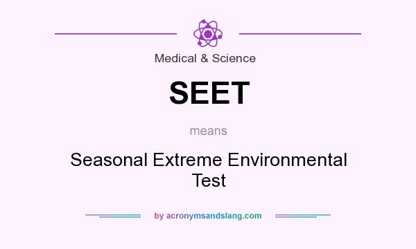 What does SEET mean? It stands for Seasonal Extreme Environmental Test