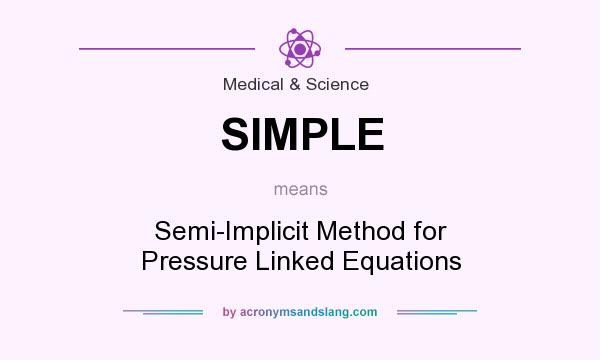 What does SIMPLE mean? It stands for Semi-Implicit Method for Pressure Linked Equations