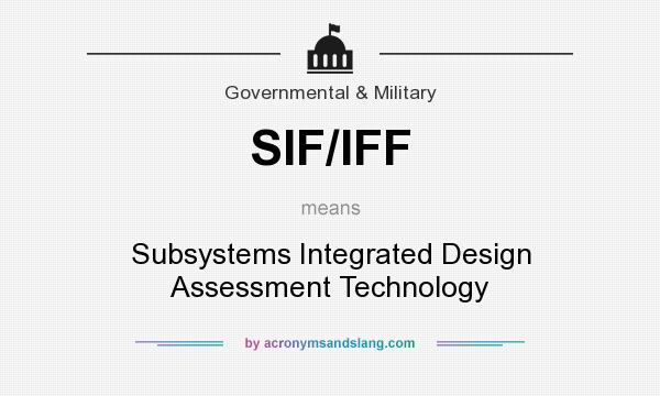 What does SIF/IFF mean? It stands for Subsystems Integrated Design Assessment Technology
