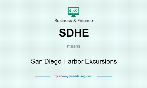 What does SDHE mean? It stands for San Diego Harbor Excursions