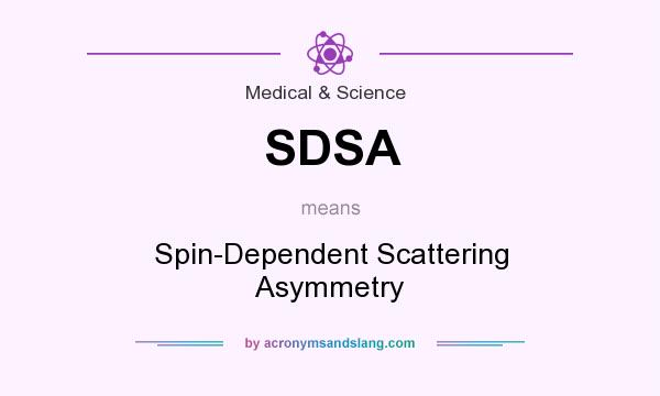 What does SDSA mean? It stands for Spin-Dependent Scattering Asymmetry