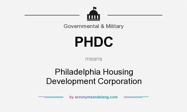 What does PHDC mean? It stands for Philadelphia Housing Development Corporation