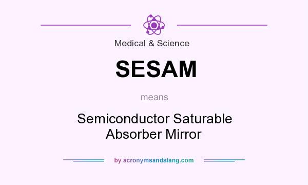 What does SESAM mean? It stands for Semiconductor Saturable Absorber Mirror