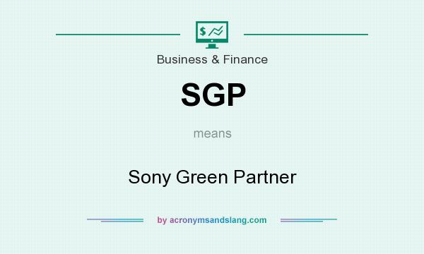 What does SGP mean? It stands for Sony Green Partner