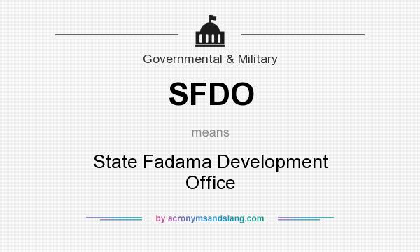 What does SFDO mean? It stands for State Fadama Development Office