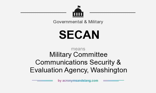 What does SECAN mean? It stands for Military Committee Communications Security & Evaluation Agency, Washington