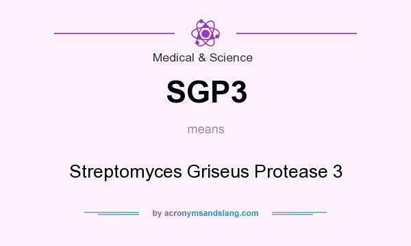 What does SGP3 mean? It stands for Streptomyces Griseus Protease 3