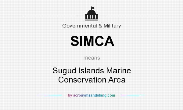 What does SIMCA mean? It stands for Sugud Islands Marine Conservation Area